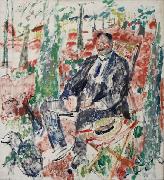 Rik Wouters Man with Straw Hat. oil